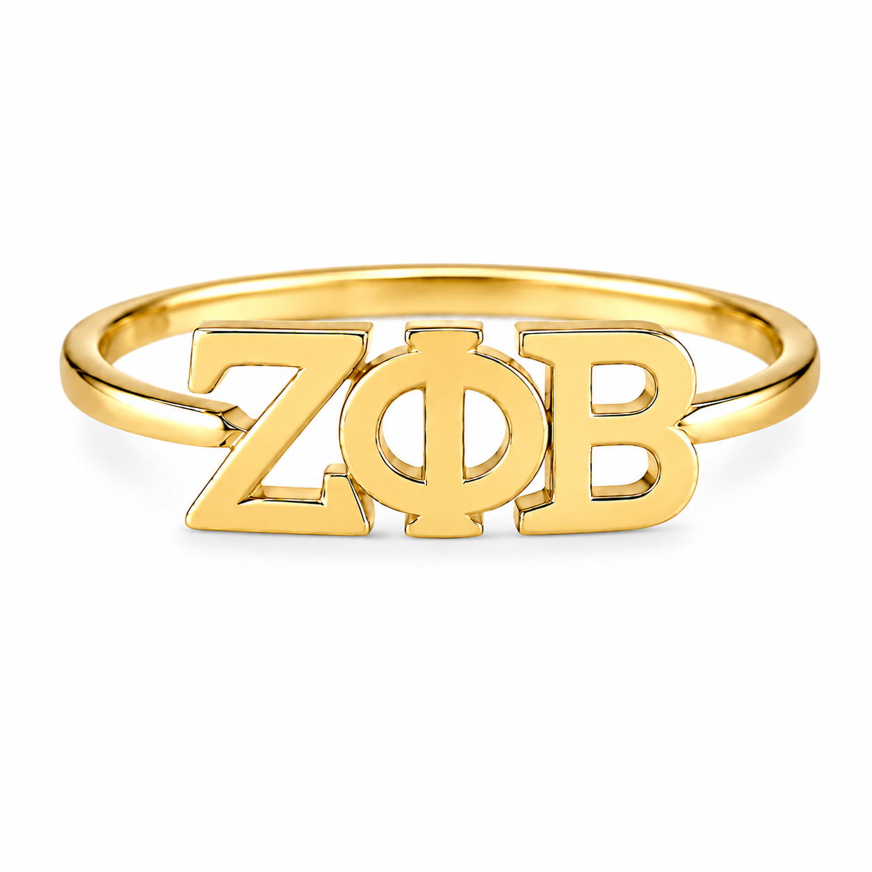 D9 ΖΦΒ Ring in Yellow/White Gold (Zeta Phi Beta Sorority, Inc)