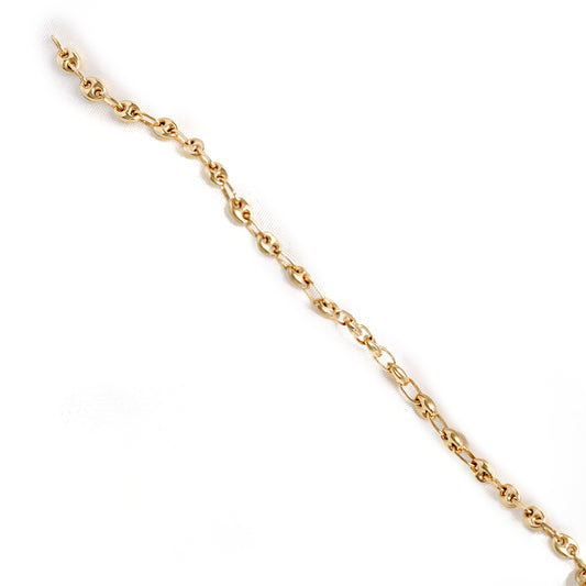 Puffed Gucci Link Bracelet in 14KT Yellow Gold