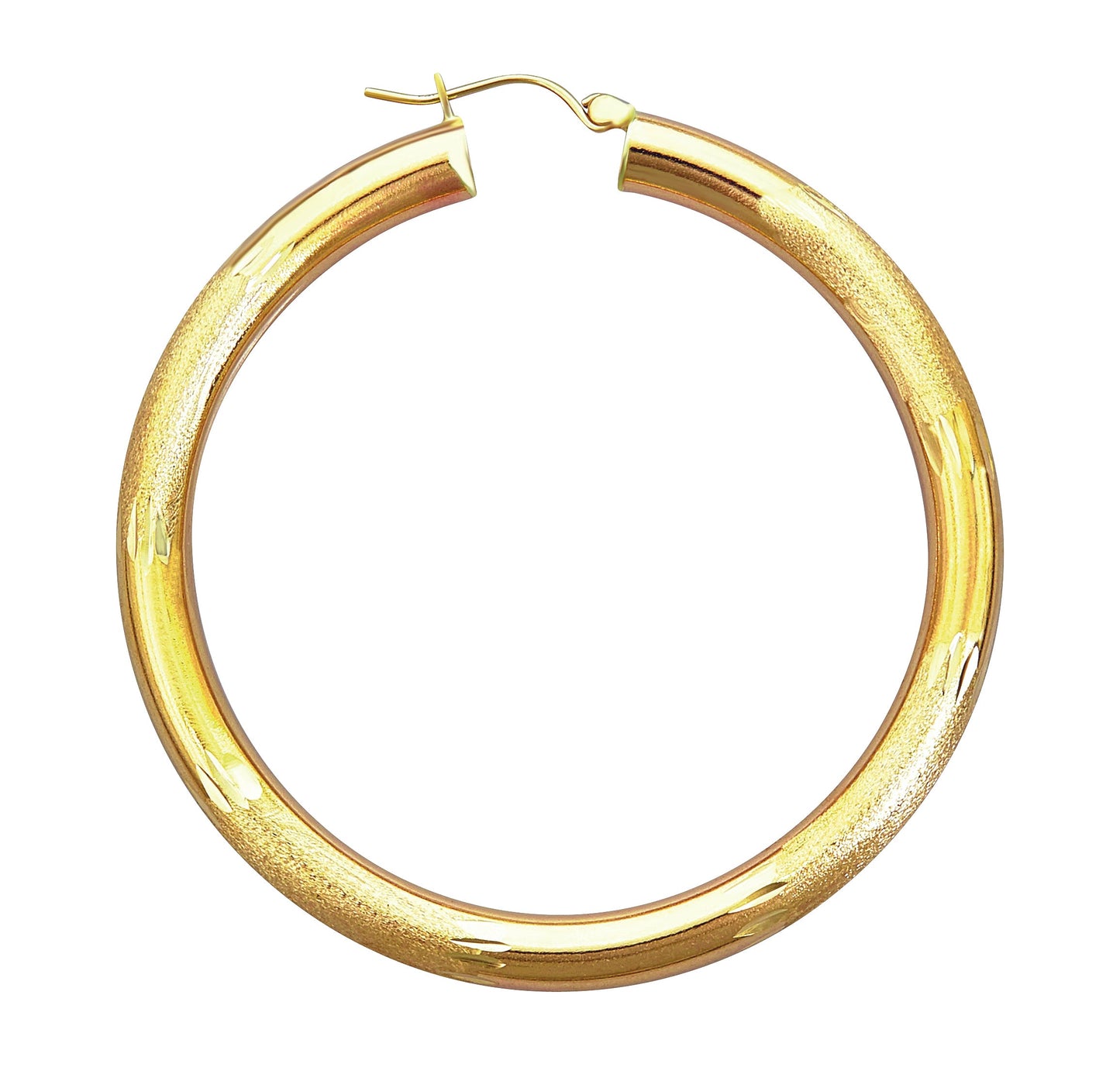 Medium Size Hoop Earrings in 14KT Gold - Available in Yellow or White