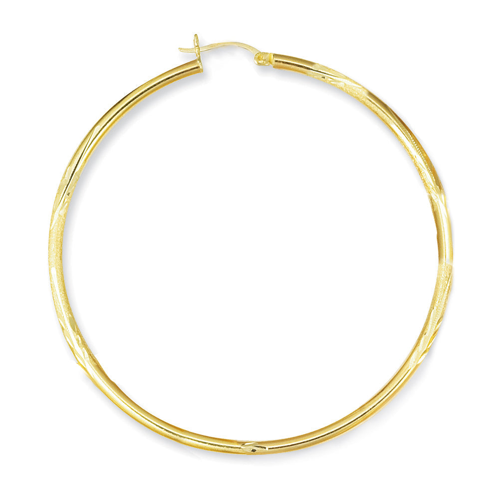 Medium Size Hoop Earrings in 14KT Gold - Available in Yellow or White