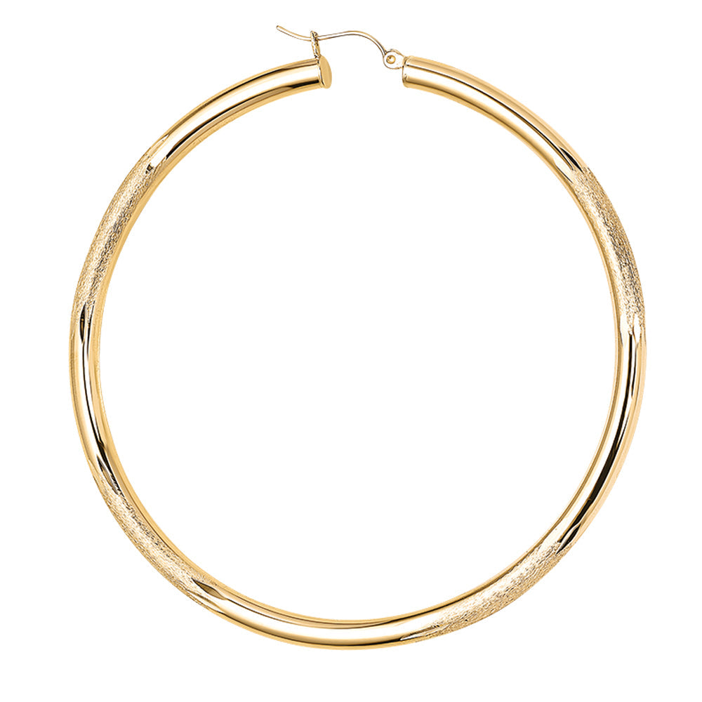 Medium Size Hoop Earrings in 14KT Gold - Available in Yellow or White