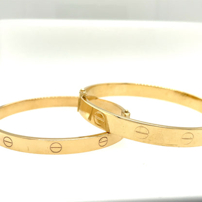 Yellow Gold Love-Inspired Bracelet with Fashionable Accents