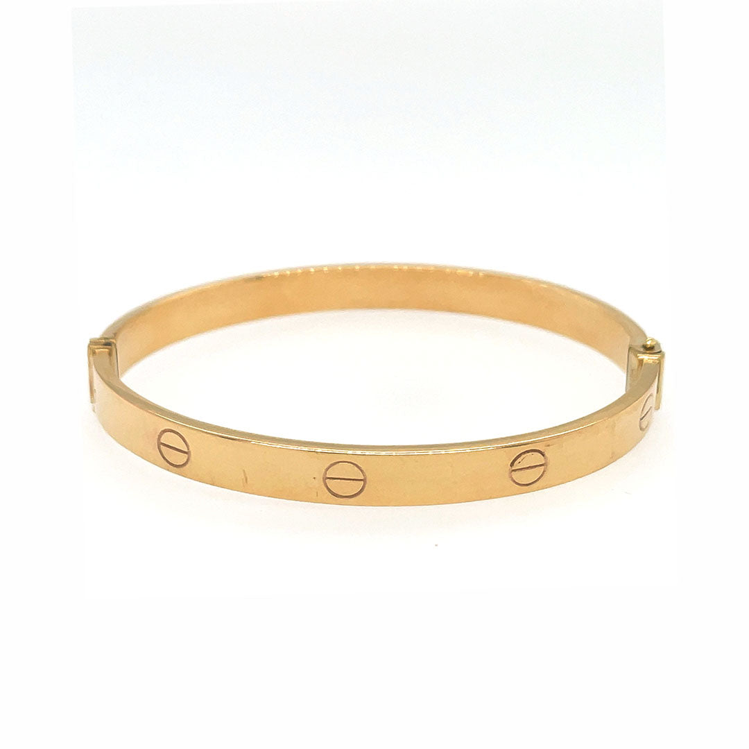 Yellow Gold Love-Inspired Bracelet with Fashionable Accents