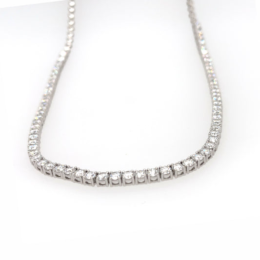 6.00 Carat Lab Grown Diamond Tennis Necklace in White Gold