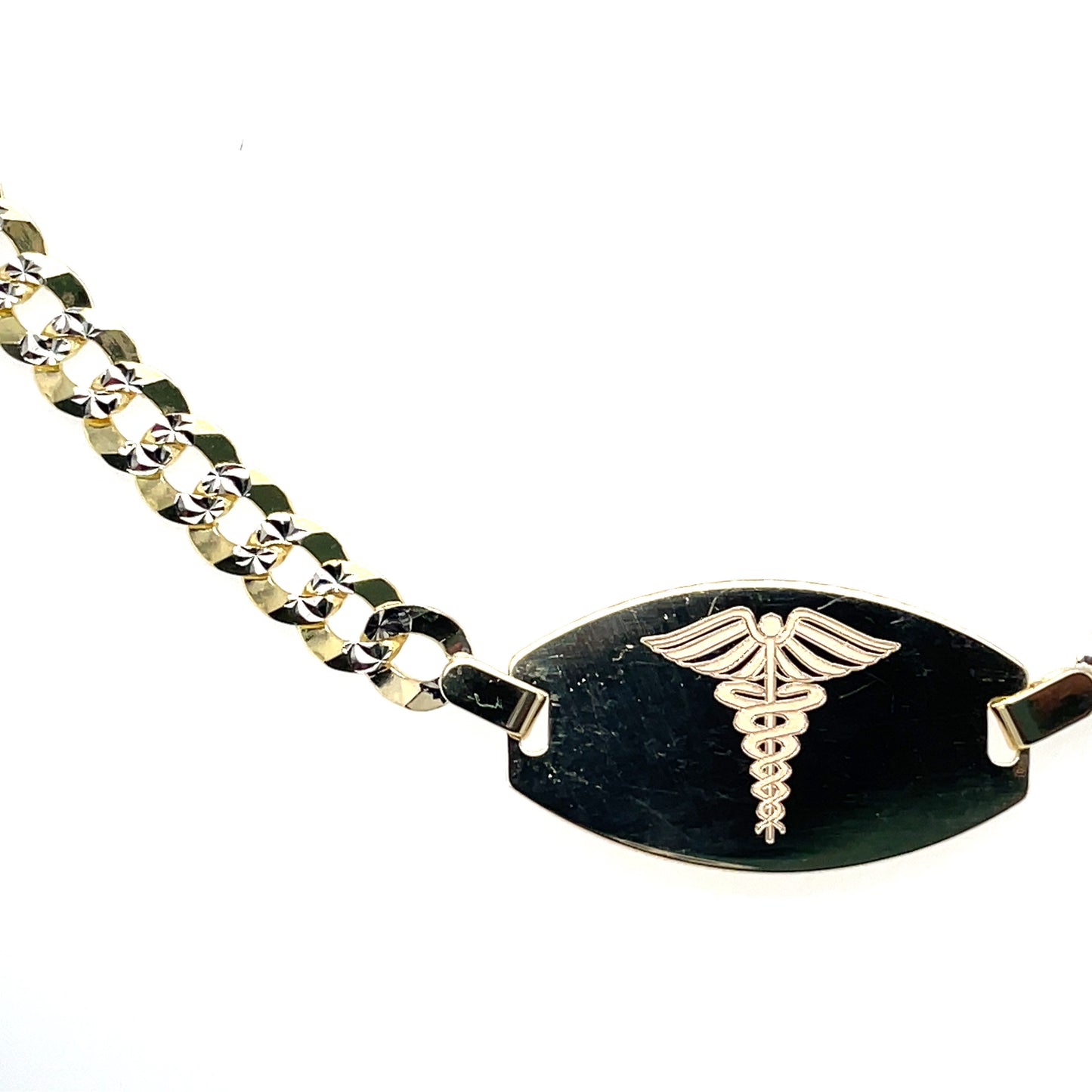 Cuban Link Yellow Gold Medical ID Bracelet