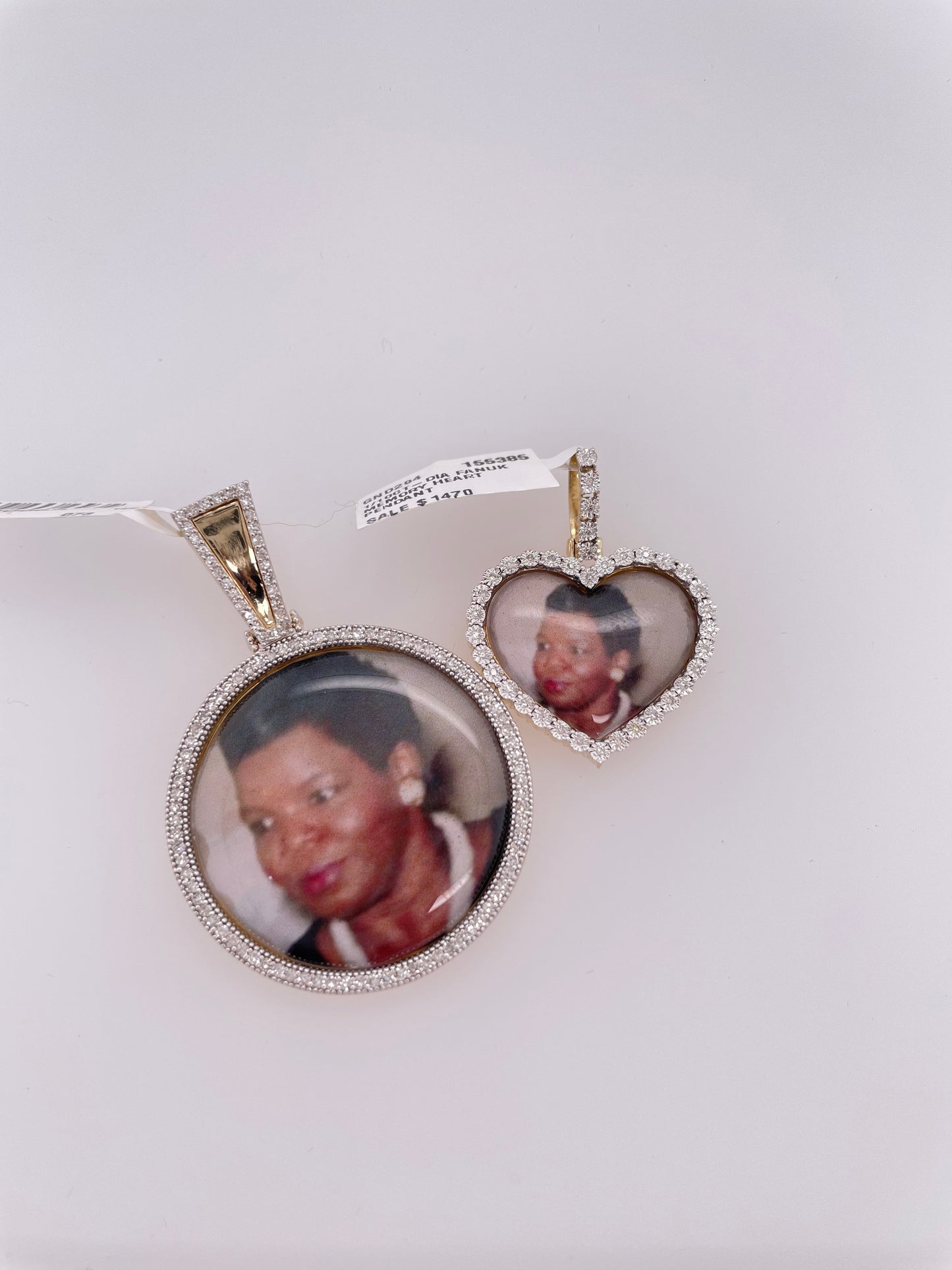 Diamond Photo Memory Pendant - 0.65 Carat in 10KT Yellow Gold