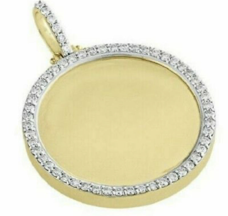 Diamond Photo Memory Pendant - 0.65 Carat in 10KT Yellow Gold