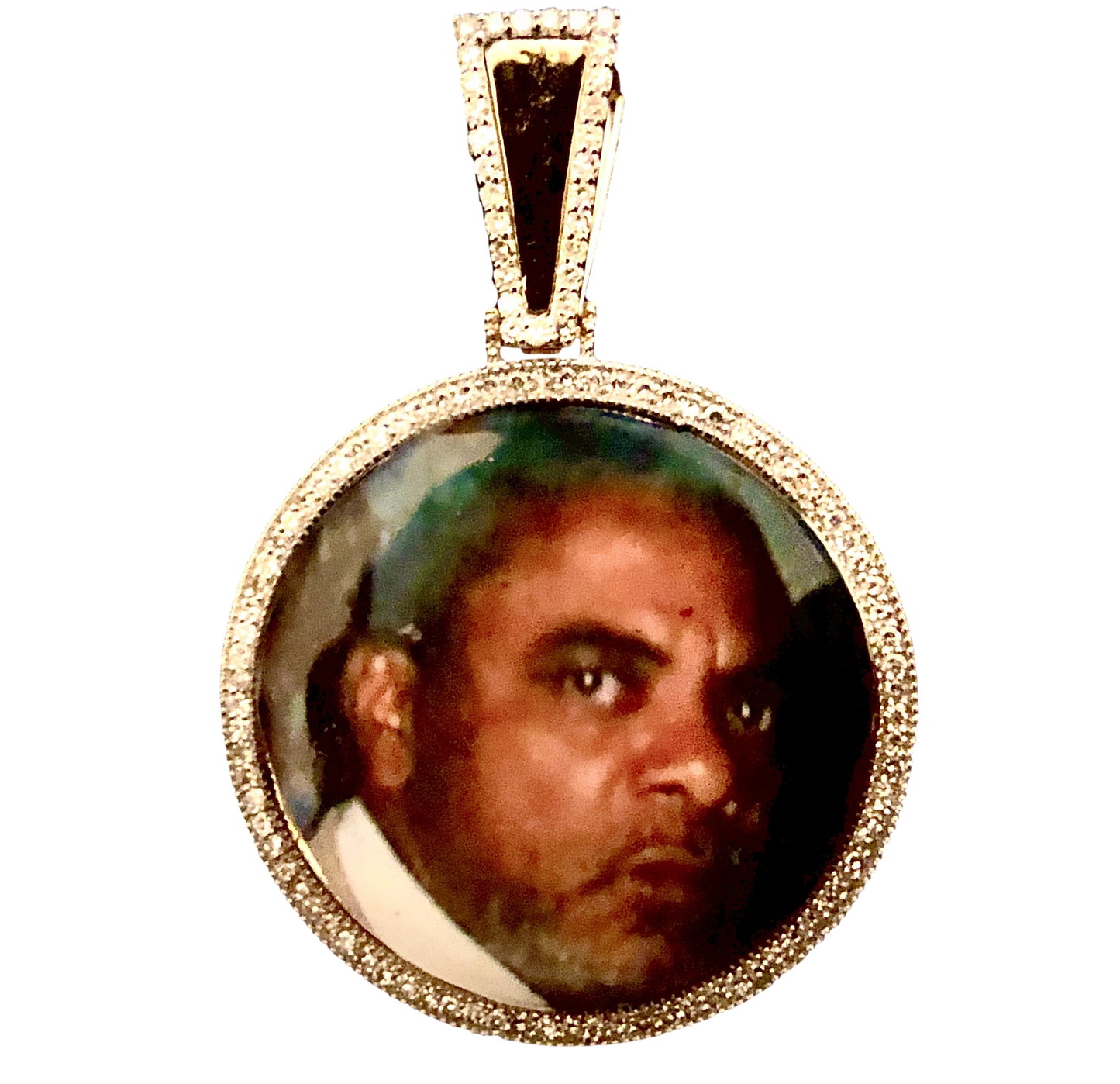 Diamond Photo Memory Pendant - 0.65 Carat in 10KT Yellow Gold