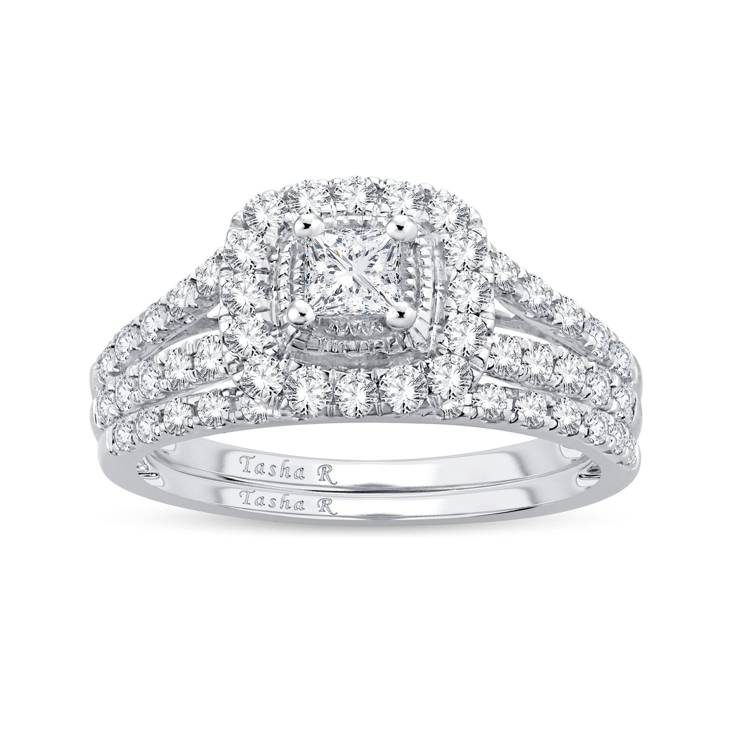 Cushion Cut Diamond Engagement Ring with Halo - 1.00 Carat in 14KT White Gold
