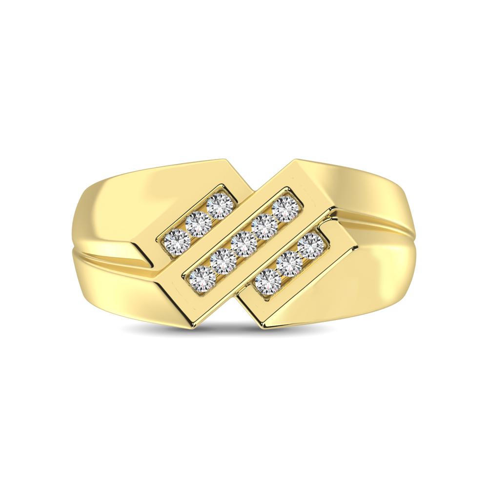 Men's Diamond Wedding Band - Available in 0.25 or 0.50 Carats in 10KT Gold