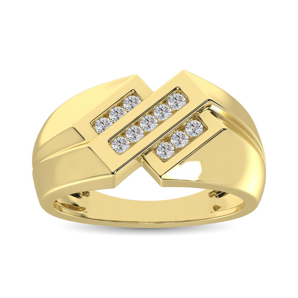 Men's Diamond Wedding Band - Available in 0.25 or 0.50 Carats in 10KT Gold
