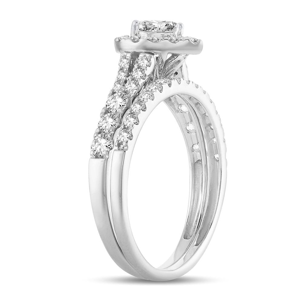 Pear Cut Diamond Wedding Set - 1.00 Carat in 14KT Gold