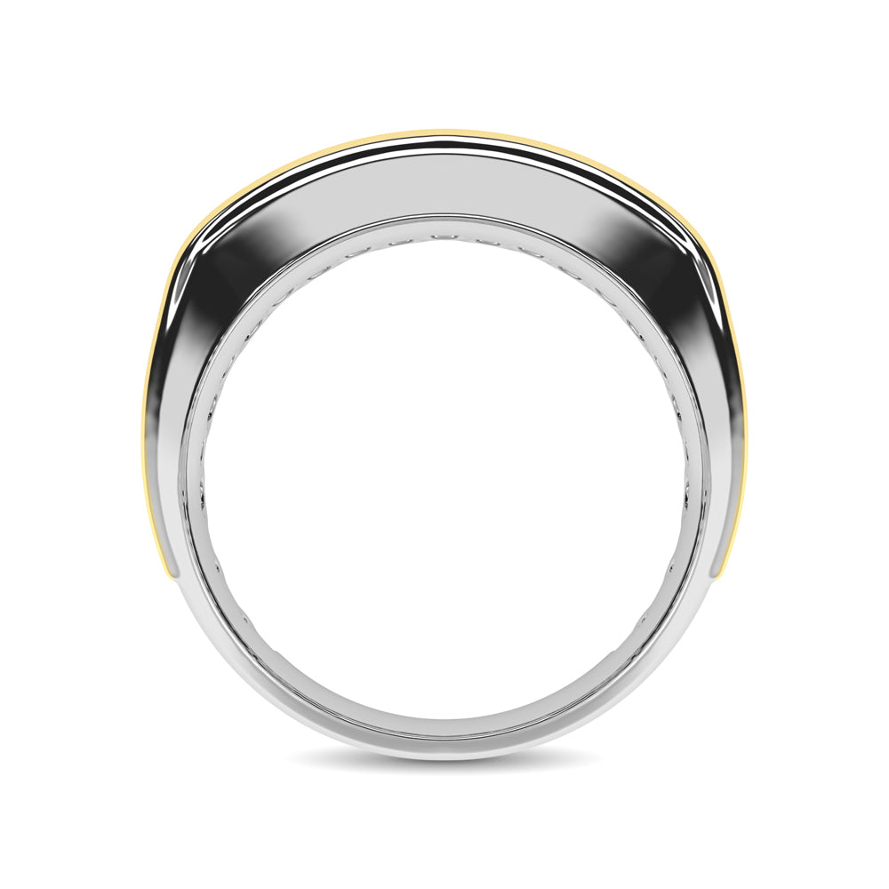 Men's 2-Tone Diamond Band - 0.50 Carats in 10KT Gold