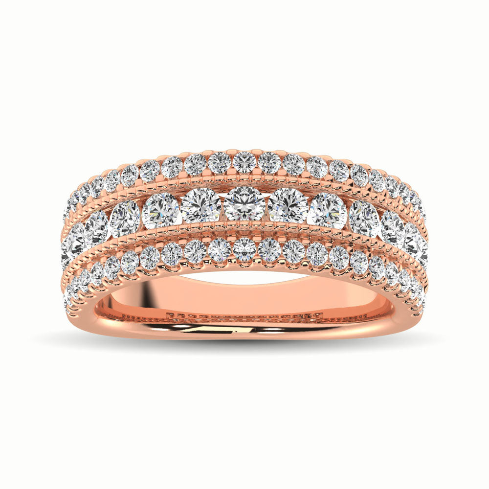 Diamond Anniversary Band in 14K Gold - 1.35 Carats Round Cut