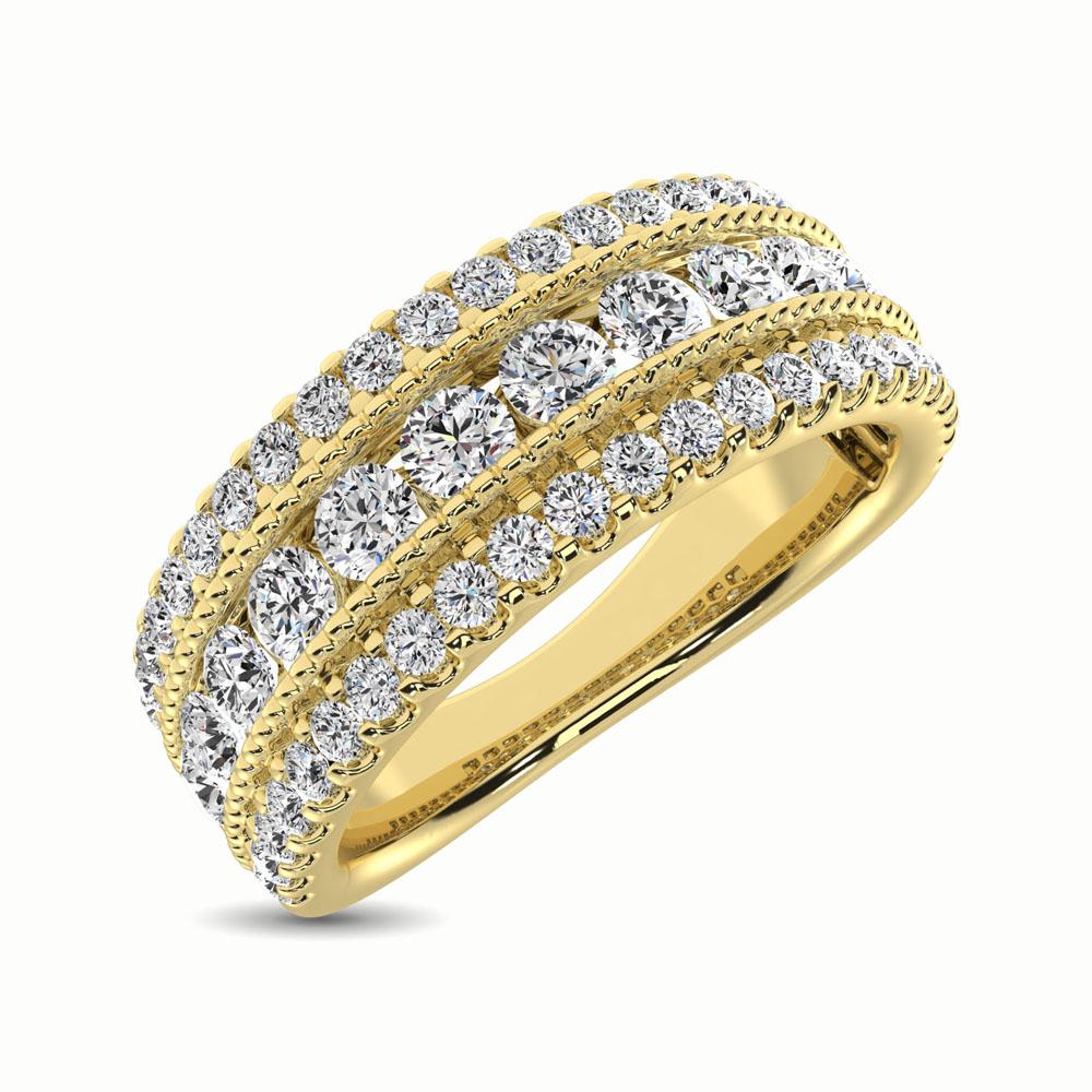 Diamond Anniversary Band in 14K Gold - 1.35 Carats Round Cut