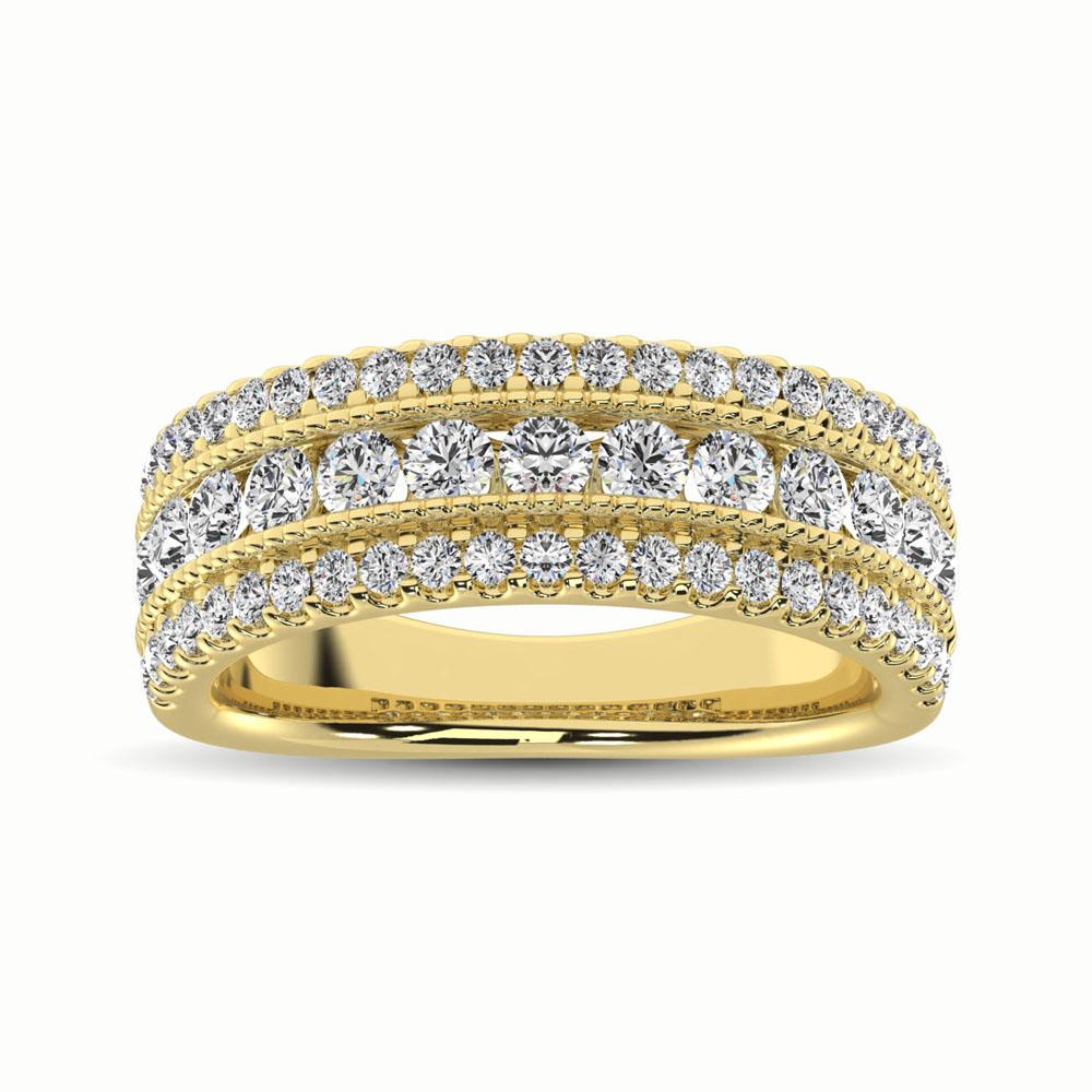 Diamond Anniversary Band in 14K Gold - 1.35 Carats Round Cut