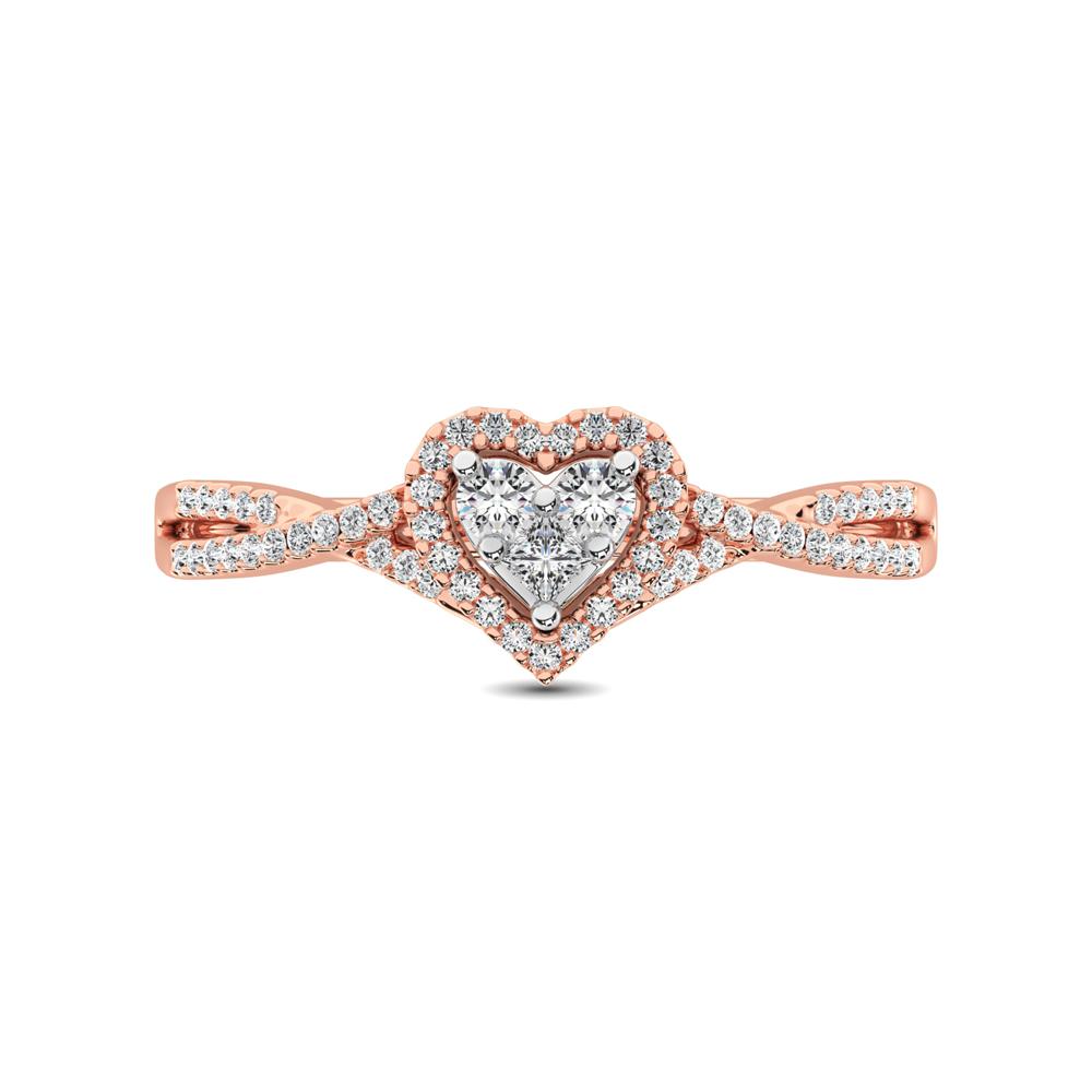 Heart Cut Diamond Ring - 0.25 Carat in 10KT Gold