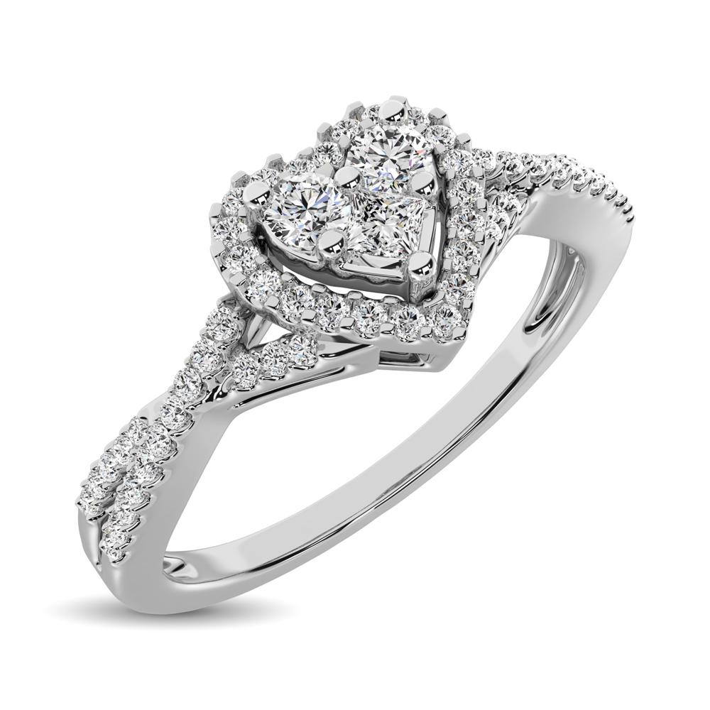 Heart Cut Diamond Ring - 0.25 Carat in 10KT Gold