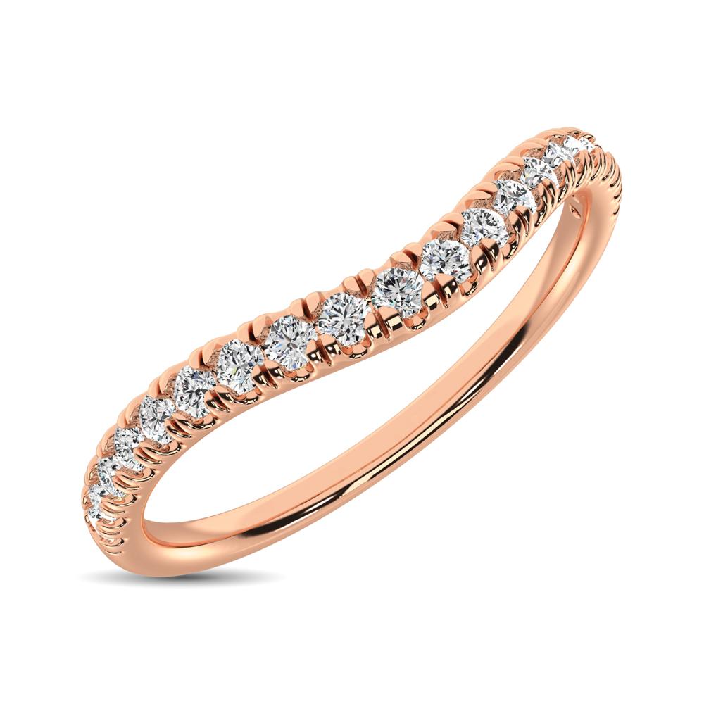 Diamond Contour Band Round Cut 14KT Gold