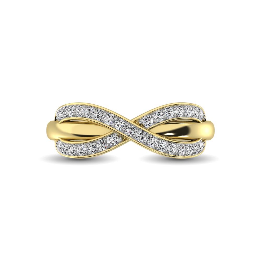 Diamond Crossover Ring in 10KT Yellow Gold - 0.40 Carats