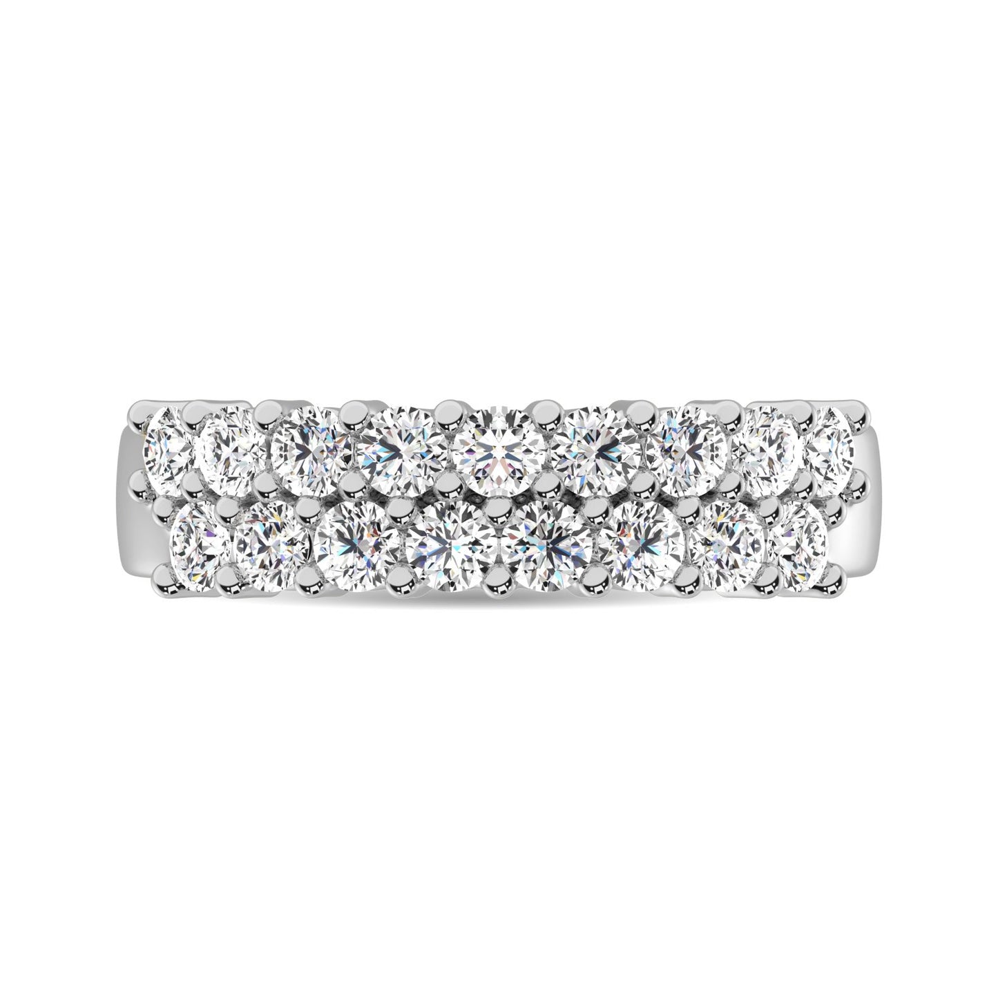 Multiple Row Diamond Thumb Ring in 14K White Gold - 0.25 to 1.00 Carats