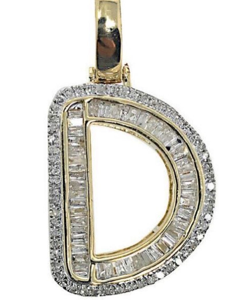 Diamond Initial Pendant in Yellow Gold - 0.24 CTW