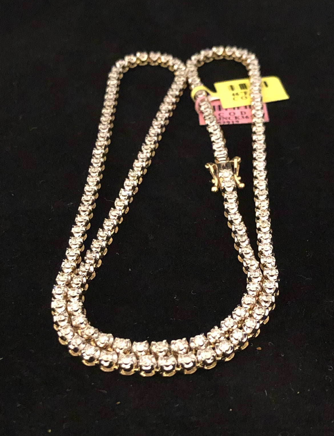 Diamond Tennis Necklace in 14KT Yellow Gold - 1.47 Carats