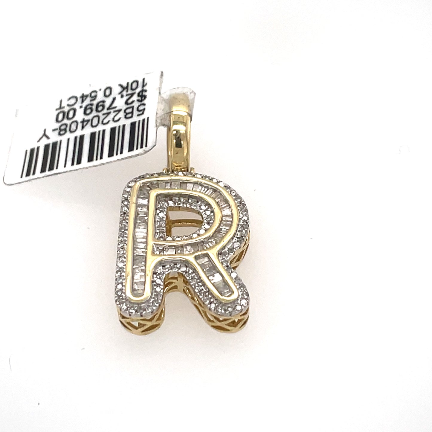 Diamond Initial Pendant in Yellow Gold - 0.24 CTW