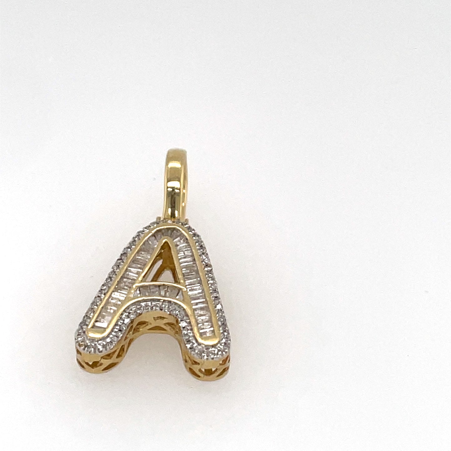 Diamond Initial Pendant in Yellow Gold - 0.24 CTW