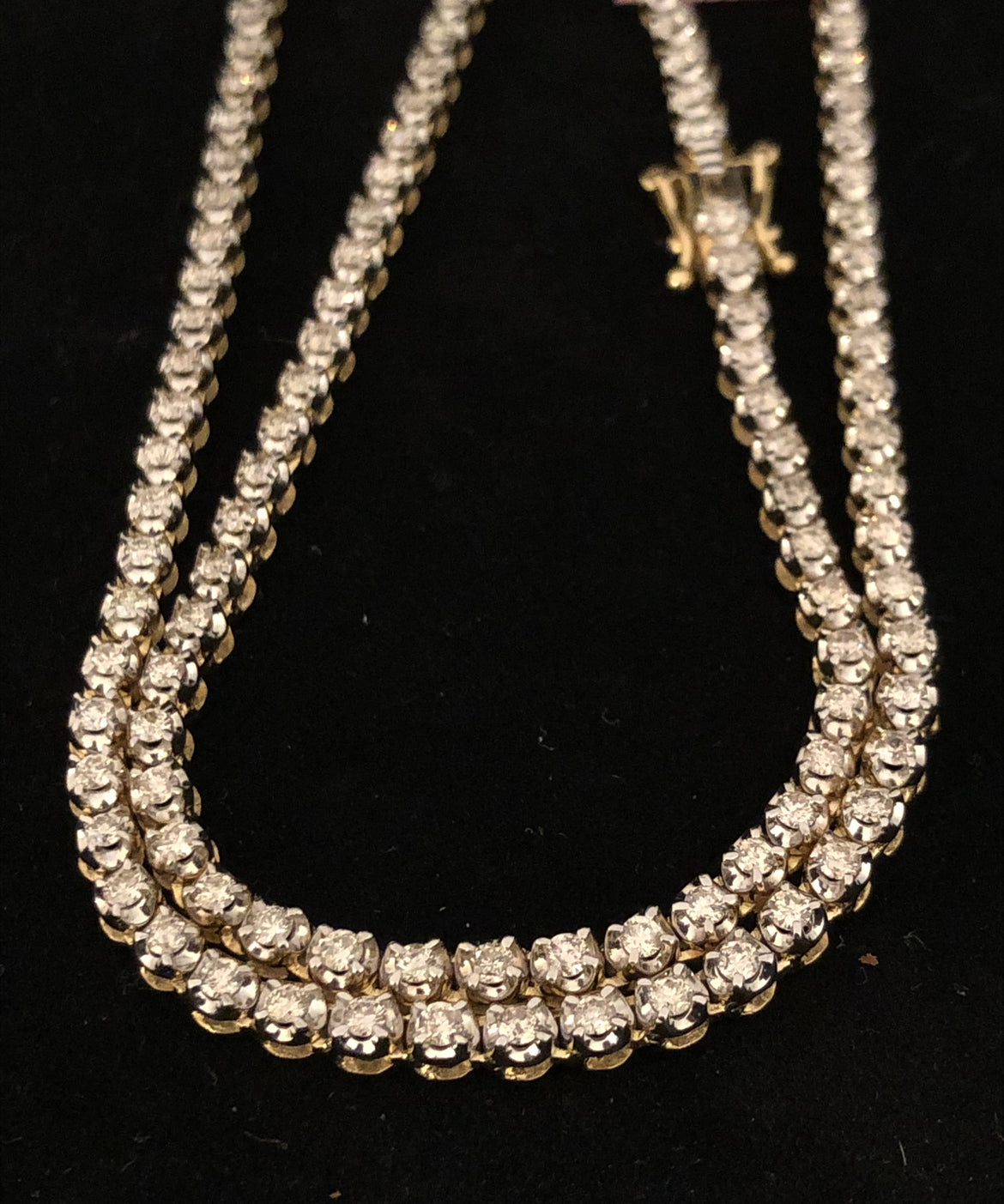 Diamond Tennis Necklace in 14KT Yellow Gold - 1.47 Carats