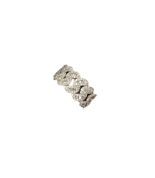 Diamond Cuban Link Ring in 14KT Yellow Gold - 1.00 Carats