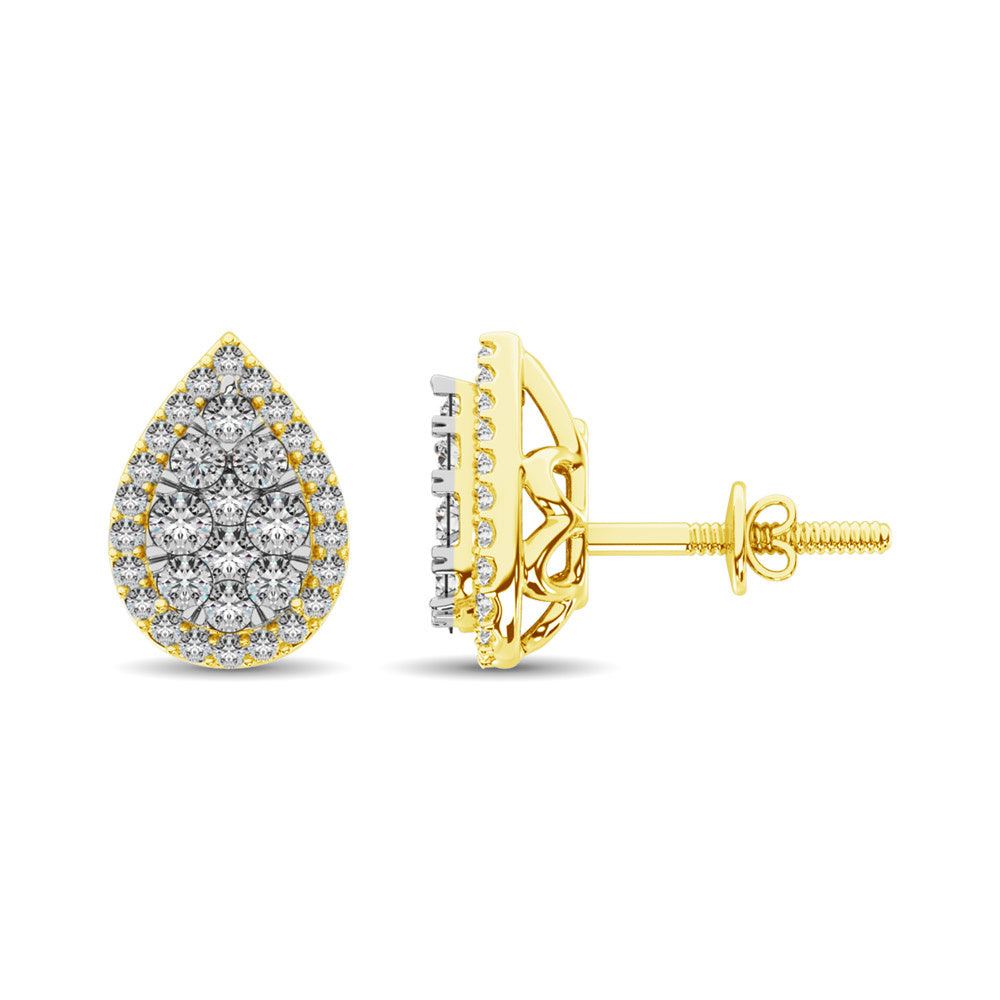 Diamond Stud Earrings - 0.75 Carats in 14KT Gold, Try at Home