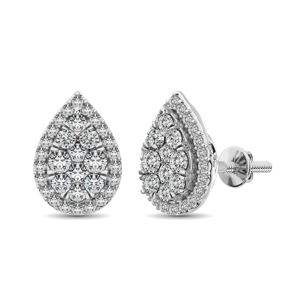 Diamond Stud Earrings - 0.75 Carats in 14KT Gold, Try at Home