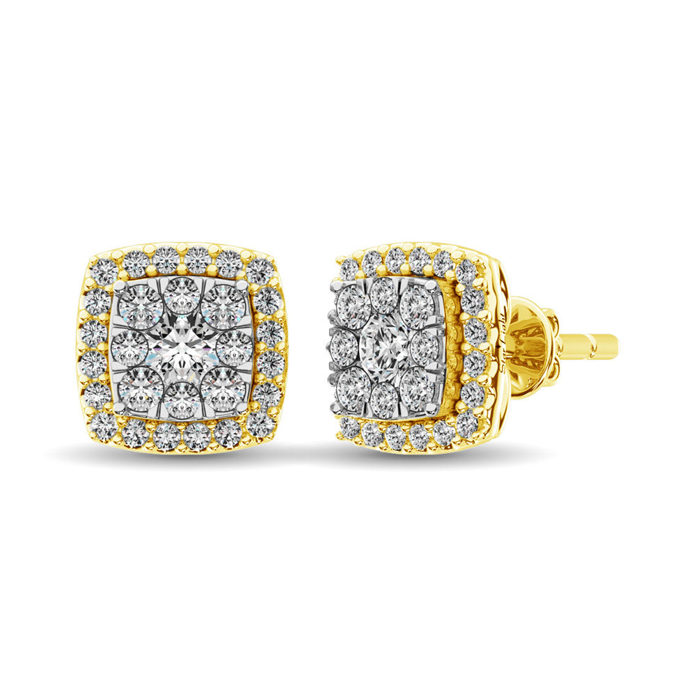 Diamond Stud Earrings - 0.75 Carats in 14KT Gold, Try at Home