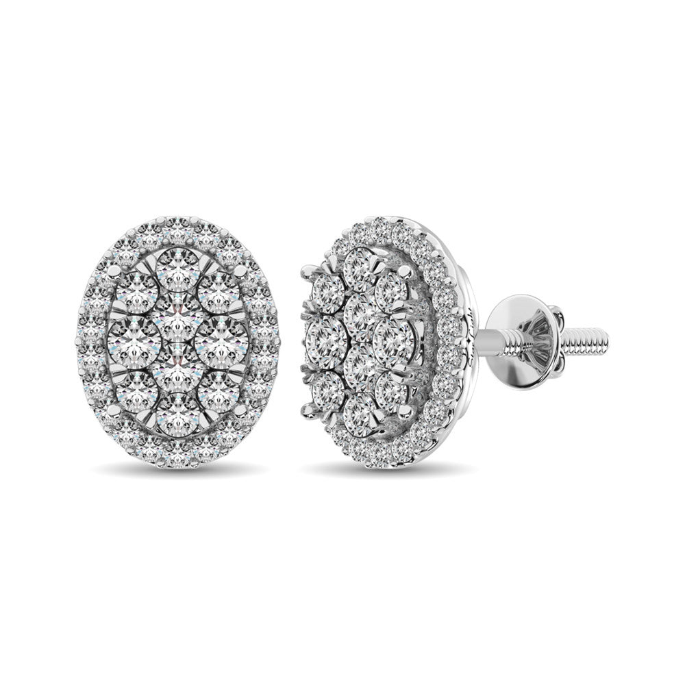 Diamond Stud Earrings - 0.75 Carats in 14KT Gold, Try at Home