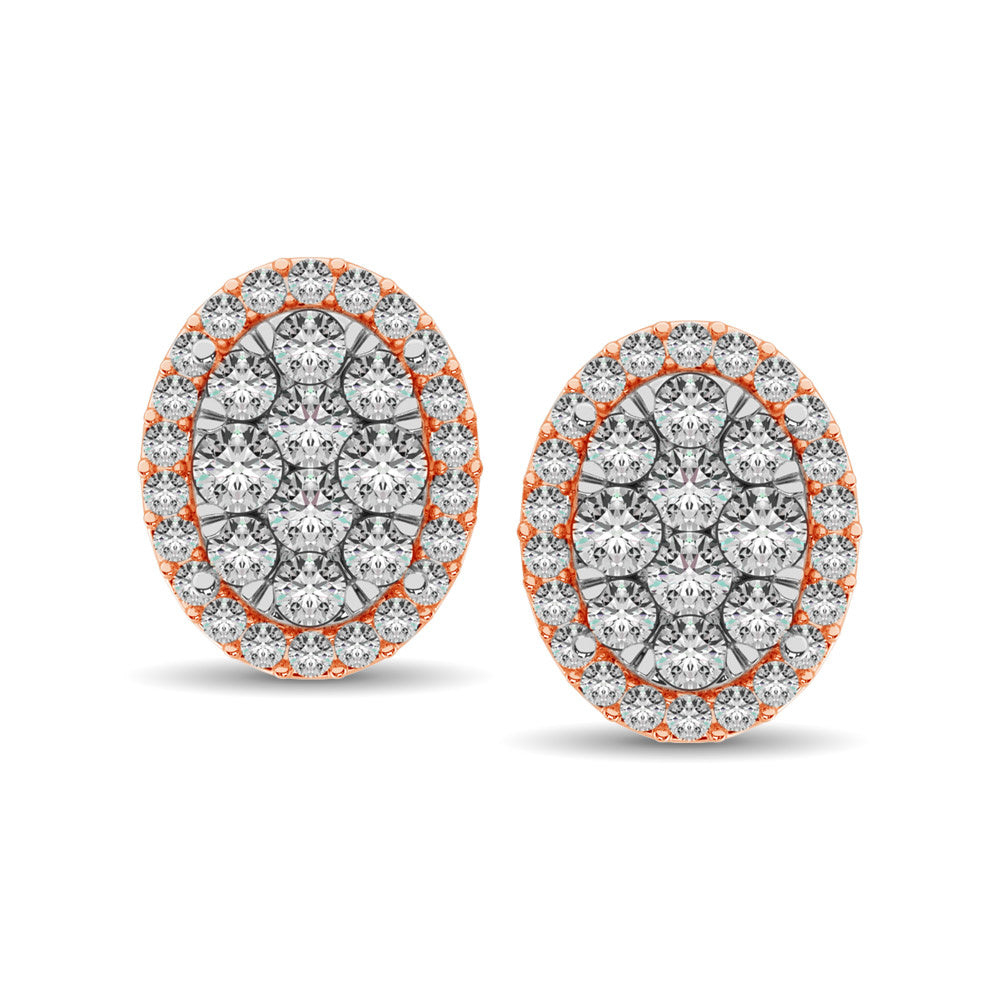 Diamond Stud Earrings - 0.75 Carats in 14KT Gold, Try at Home