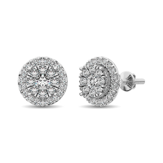 Diamond Stud Earrings - 0.75 Carats in 14KT Gold, Try at Home