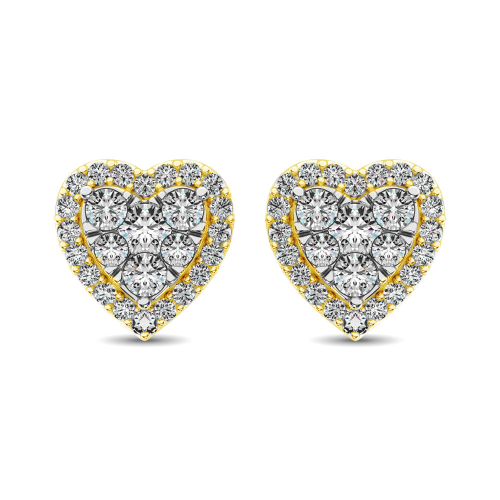 Diamond Stud Earrings - 0.75 Carats in 14KT Gold, Try at Home