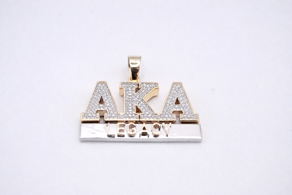 D9 AKA Diamond Pendant in Yellow/White Gold (Alpha Kappa Alpha Sorority, Inc.)