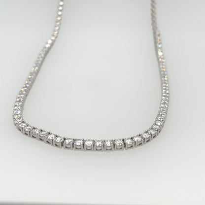 6.00 Carat Lab Grown Diamond Tennis Necklace in White Gold
