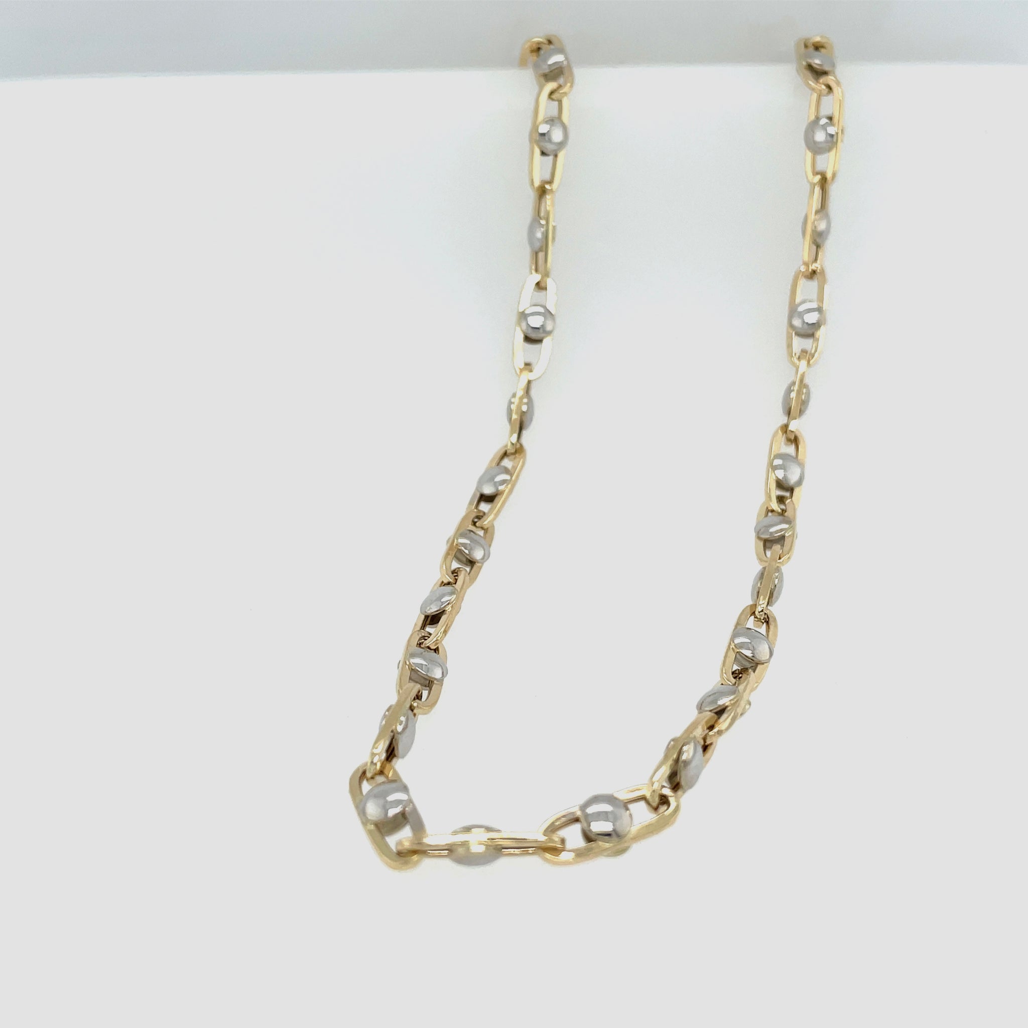 2-Tone Gold Italian Ball and Link Chain