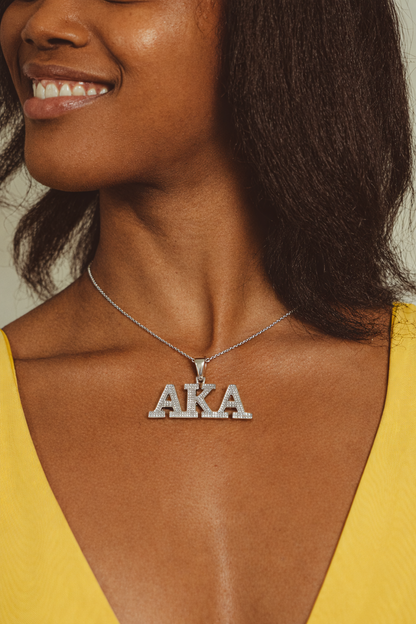 D9 AKA Diamond Pendant in Yellow/White Gold (Alpha Kappa Alpha Sorority, Inc.)
