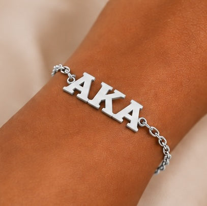 D9 AKA Bracelet in Yellow Gold (Alpha Kappa Alpha Sorority, Inc.)