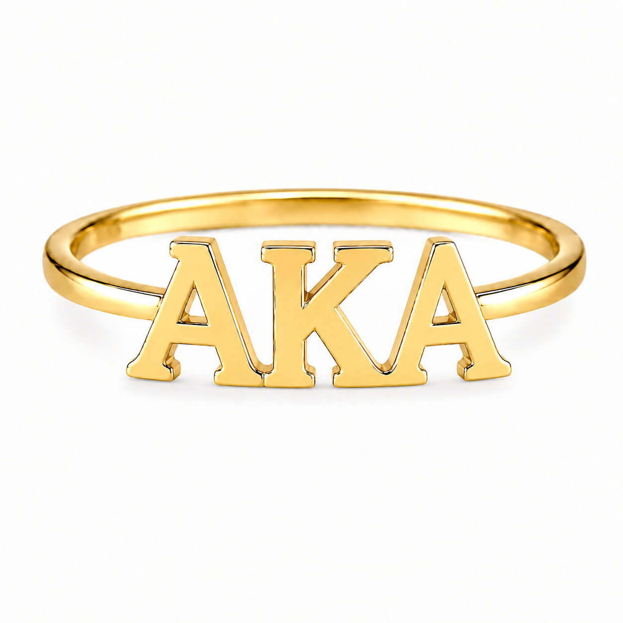 D9 AKA Ring in Yellow/White Gold (Alpha Kappa Alpha Sorority, Inc.)