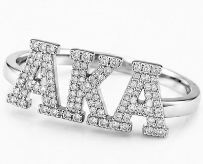D9 AKA Diamond Ring in Yellow/White Gold ( Alpha Kappa Alpha Sorority, Inc)