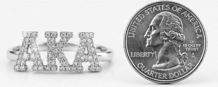 D9 AKA Diamond Ring in Yellow/White Gold ( Alpha Kappa Alpha Sorority, Inc)