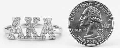 D9 AKA Diamond Ring in Yellow/White Gold ( Alpha Kappa Alpha Sorority, Inc)