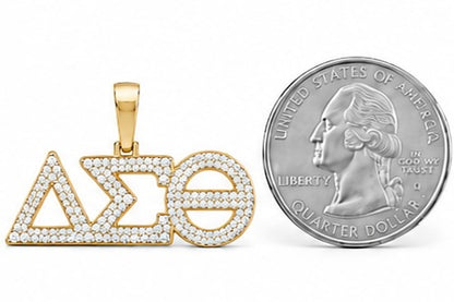 D9 ΔΣΘ Diamond Pendant in Yellow/White Gold (Delta Sigma Theta Sorority, Inc.) (Copy)