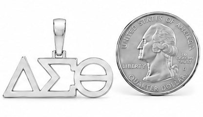 D9 ΔΣΘ Pendant in Yellow/White Gold (Delta Sigma Theta Sorority, Inc)