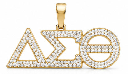 D9 ΔΣΘ Diamond Pendant in Yellow/White Gold (Delta Sigma Theta Sorority, Inc.) (Copy)